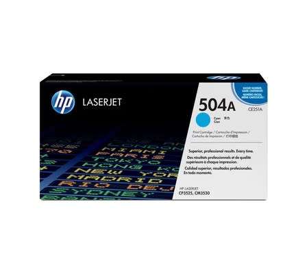 HP 504A (CE251A) Cyan Original LaserJet Toner Cartridge
