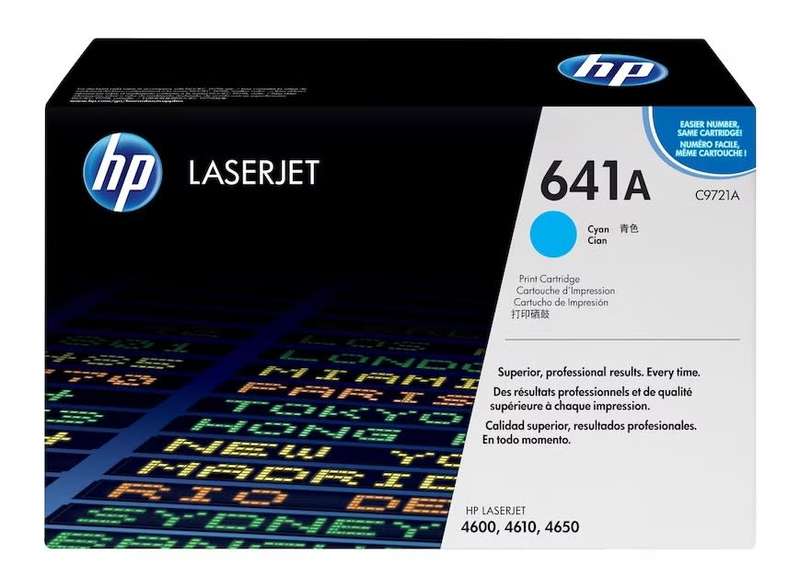 HP 641A (C9721A) Cyan Original LaserJet Toner Cartridge