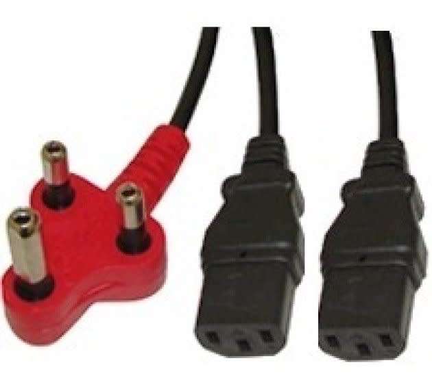 Dual/Double Power Kettle Cord 3 Pin, 1.5m (Power Cable)