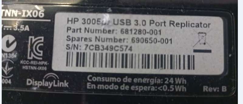 HP 3005PR USB 3.0 Port Replicator - USB Docking