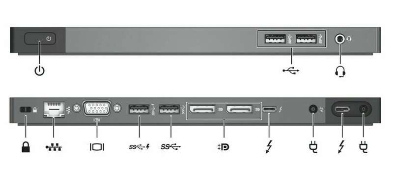 HP ZBook Thunderbolt 3 Dock with Cable HSTNN-CX01