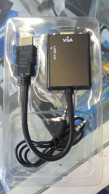 HDMI to VGA with Audio power adapter converter - 1080P high quality