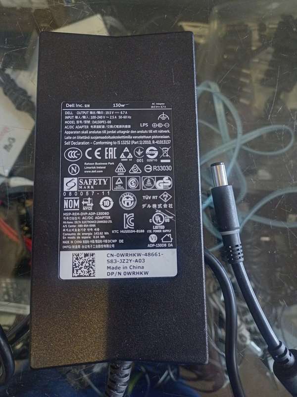 Dell 19.5V 3.34A Original Laptop Charger 130W AC Power Adapter  DA130PE1-00