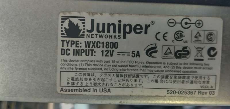 Juniper Application Acceleration Platiform WXC 1800