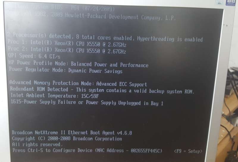 HP ProLiant DL360 G6 Gen6 Server 2x Xeon X5550 @2.67GHz 24GB