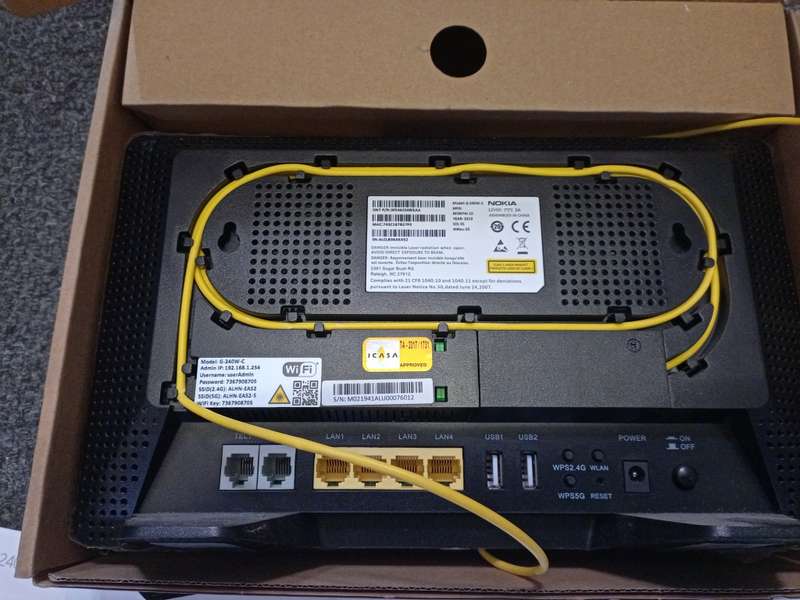 Nokia G-240W C Fibre modem (built in SFP) + router with 2x USB and VoIP support
