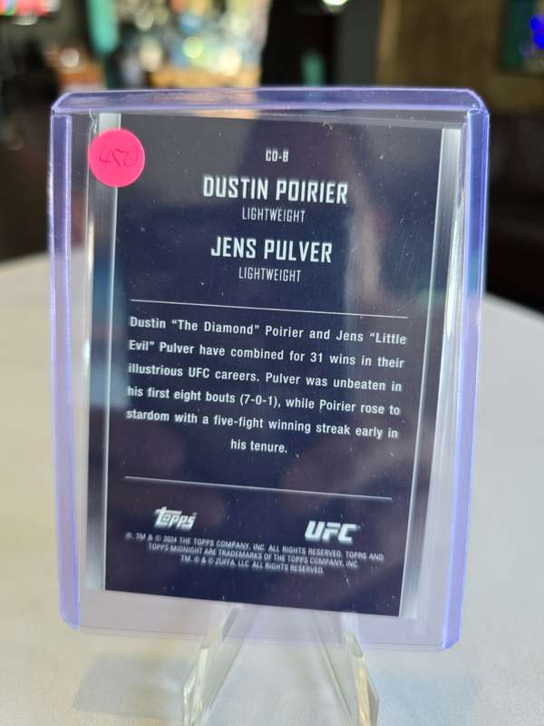 2024 TOPPS UFC MIDNIGHT - Constellations - Dustin Poirier - Jens Pulver - C0-8