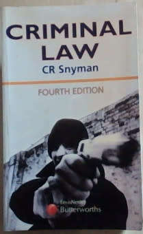 Criminal law Author: Snyman