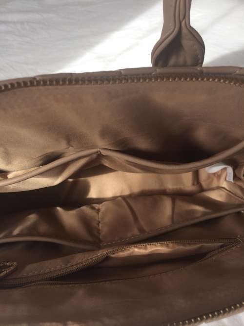 Beige Barrel Bag by Sissy Boy