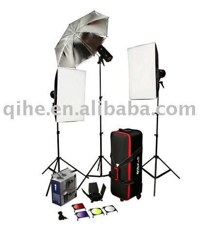 DGS150 Studio flash light kit - AS NEW (includes backdrop stand)