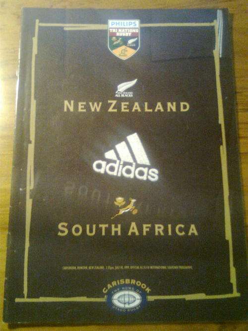 RUGBY PROGRAMME - SOUTH AFRICA V NEW ZEALAND - CHRISTCHURCH - 10/07/1999