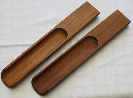 Mid century, 1970s Dansk Design, Denmark, teak salad servers designed by Jens Quistgaard