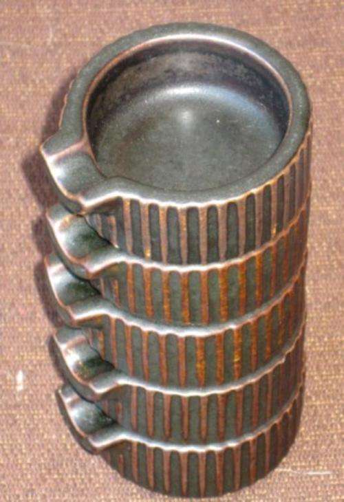 Set of 5 Arabia, Finland ashtrays