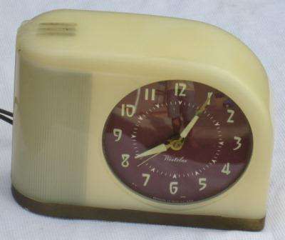 Rare, Art Deco, Westclox "Moonbeam" alarm clock, 1940's