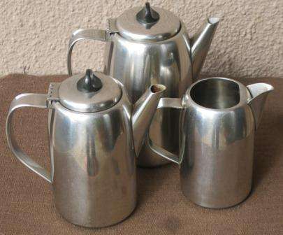 Retro, mid century, stainless steel coffee set by Gense, Sweden