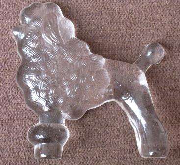 Retro 1960s Kosta Boda, Sweden, Zoo series glass poodle paperweight designed by Bertil Vallien