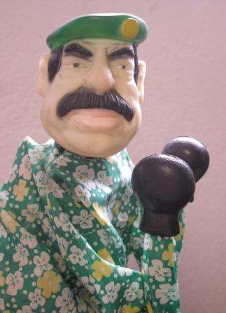 Vintage 1990s (Gulf War) Saddam Hussein boxing hand puppet!