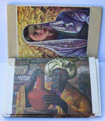 22 Vintage Tretchikoff Christmas cards (printed in the Union of South Africa by Cape Times)