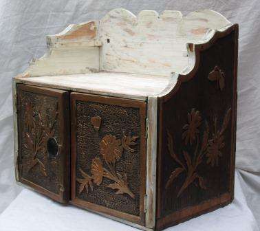 Large vintage bread, spice holder or desk top storage cabinet