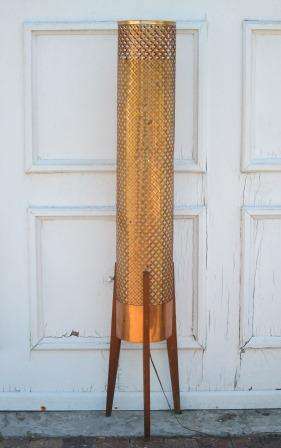 Retro, mid century, space age rocket floor lamp