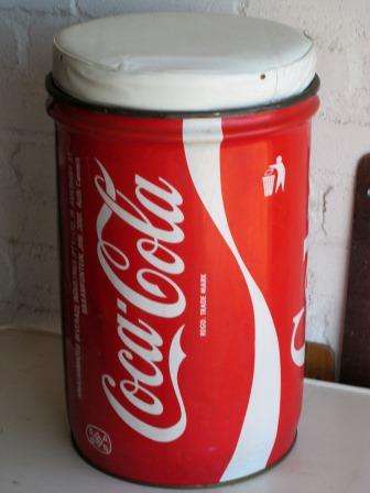 Retro, vintage, mid century Coca - Cola storage stool (44 x 31 cm)