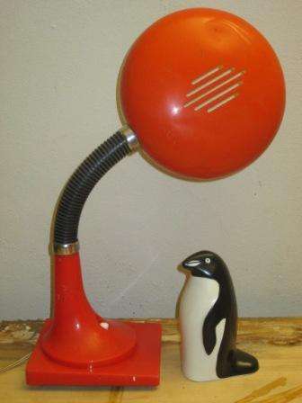 Bright orange retro 1970s lollipop anglepoise  lamp