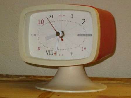 Retro vintage rubber desk clock