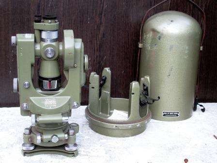 Wild Heerbrugg T1A-E (RARE model) Swiss Engineers Theodolite with bullet case (HIGH VALUE!)