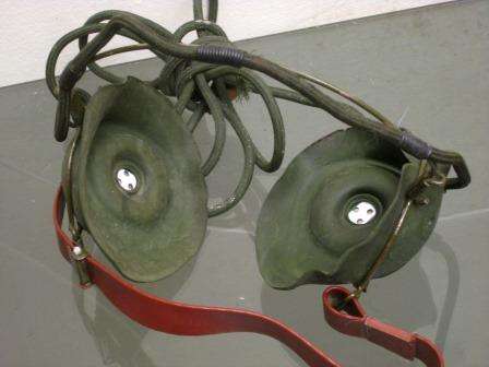 Rare WW2 British army tank commanders headset / earphones dated 1939