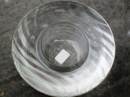 Large mid century Holmegaard Denmark glass candle holder