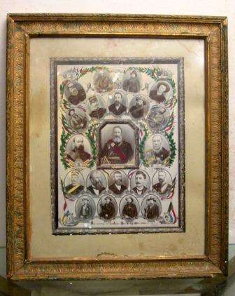 Large antique original Anglo Boer War Presidents Steyn, Kruger and Generals hand coloured art photo