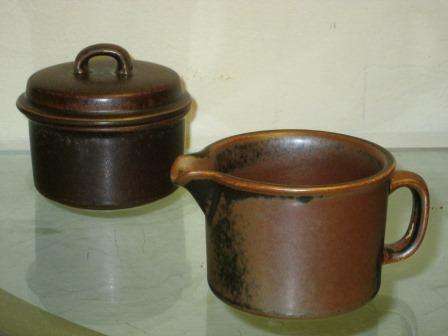 Arabia of Finland Ruska range sugar basin and milk jug designed by Ulla Procope