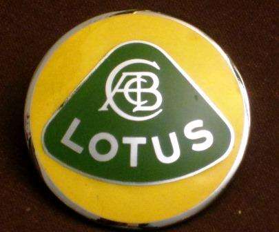 RARE vintage enamel Lotus car badge