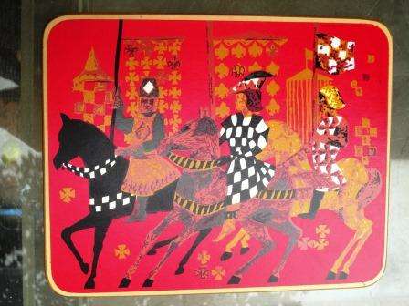 Retro mid century 8 piece boxed set of 8 Clover Leaf (UK) placemats