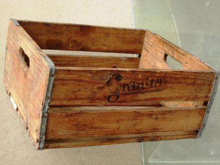 Large vintage Granita Fresh Fruit Juice crate