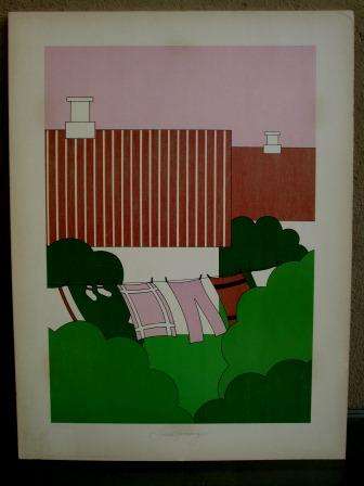 Retro mid century Danish POP ART print "Torresnoren" by Svend Hamborg printed in Denmark