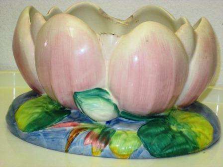 Art Deco Clarice Cliff Newport Pottery Pink 'Water Lily' Bowl c1936