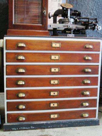 Antique architect's chest of drawers