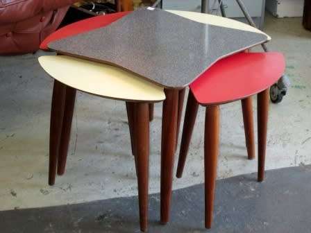 Retro Mid Century 1960's Nest Of Coffee And Side Tables By Bakker And Steyger