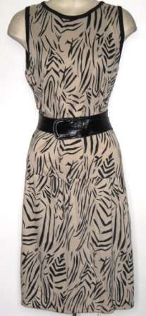 Vintage tiger print dress, size: large