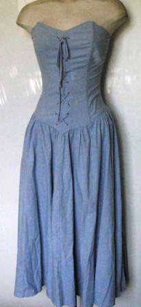 Vintage, 1980s cotton dress, size: 10, bust: 82 cm, hip: 87 cm