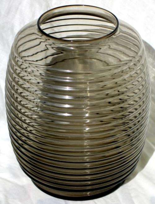 LEERDAM RIBBED 'BARREL' VASE,  DESIGNED BY ANDRIES DIRK COPIER, C1950s (MEDIUM)