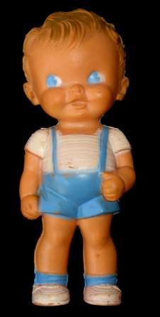 Vintage, 1950s, "Rompy" rubber doll ( 22 x 10 cm )