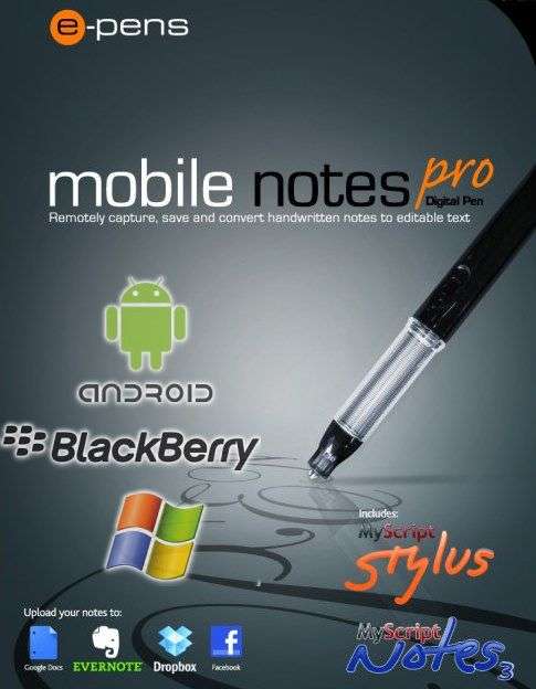 E-Pens Mobile Notes Pro (for Windows, Android, Blackberry) - New in Sealed Box
