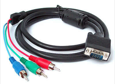 VGA to 3 RCA component video cable - Male to Male