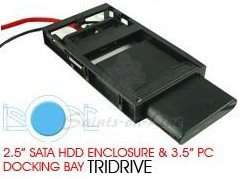 2.5"  Hard Drive Enclosure + PC Docking Station (SATA) - TRIDRIVE