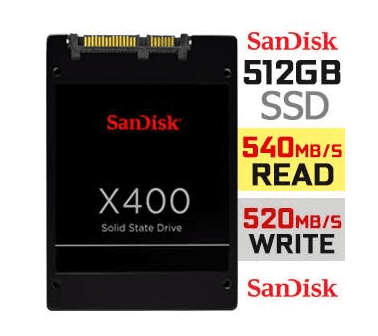 512GB SSD - SanDisk X400 | 512GB SSD | Solid State Drive | SATA 6Gb/s | 7mm | 2.5 `