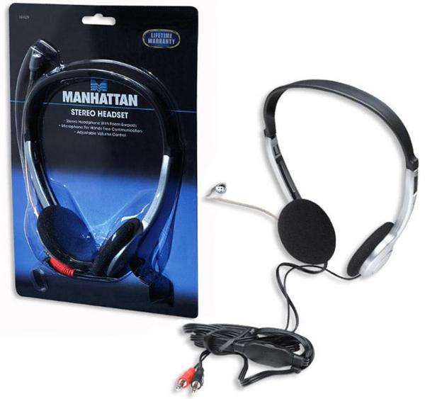 Manhattan Stereo Headset + Microphone - Lightweight
