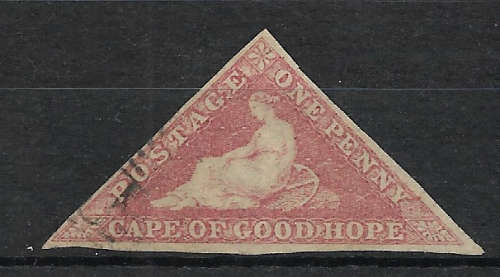 Cape of Good Hope SACC5a 1d pale rose - Fine Used - CVR10,000