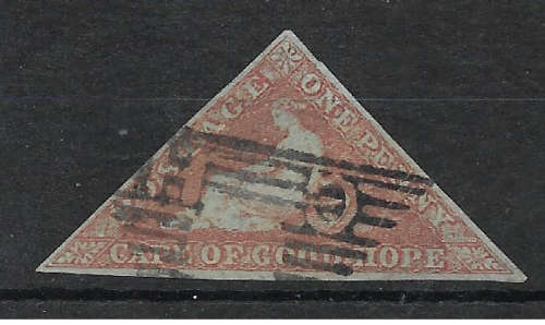 Cape of Good Hope SACC3 1d brick-red - Fine Used - CV R11,000
